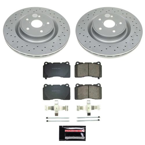 2021 Subaru WRX Front Z17 Coated Brake Rotor and Ceramic Pad Assembly - Premium Replacement