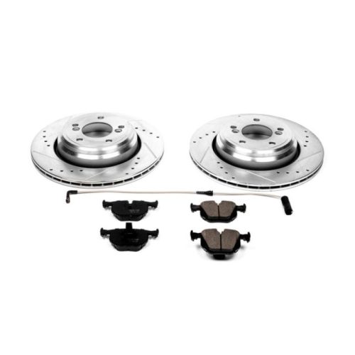 2000-2003 BMW M5 Rear Z23 Evolution Sport Brake Kit - Heavy-Duty Drilled & Slotted Rotor and Carbon-Fiber Ceramic Brake Pad Upgrade - Premium Replacement