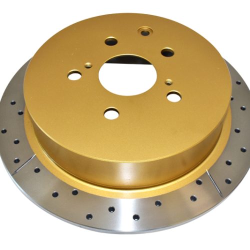 DBA Street Series Cross Drilled and Slotted Brake Rotor for Toyota Sienna and Lexus RX350 '11-'13 - Premium Replacement