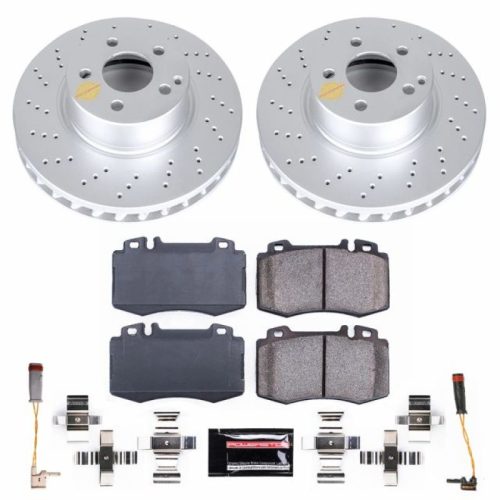 2004-2006 Mercedes-Benz E500 Front Z23 Evolution Sport Coated Brake Rotor & Pad Assembly - Premium Replacement