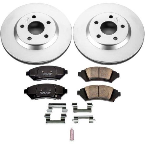 2005 Chevrolet Impala, Buick LeSabre, Cadillac DeVille Front Z17 Evolution Geomet Coated Brake Rotor and Pad Assembly - Premium Replacement