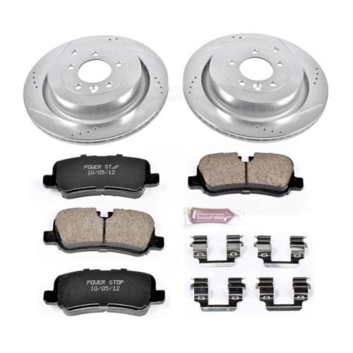 2010-2014 Land Rover LR4 Rear Brake Rotor and Carbon-Fiber Ceramic Brake Pad Upgrade - Premium Replacement