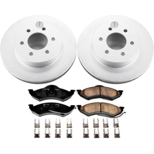 1998-1999 Dodge Durango & Dakota Front Heavy-Duty Brake Rotor and Ceramic Brake Pad Assembly - Premium Replacement