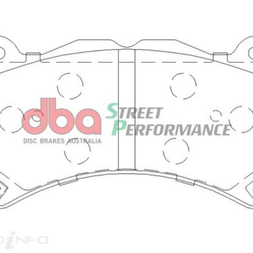 DBA Street Performance Brake Pads Front Kit for Nissan GT-R R35 2007-22