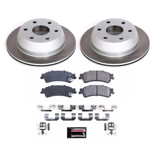 2001-2002 Chevrolet Tahoe & GMC Sierra 1500 Rear Semi-Coated Rotor Brake Assembly - Heavy-Duty Replacement by PowerStop Part SC2018