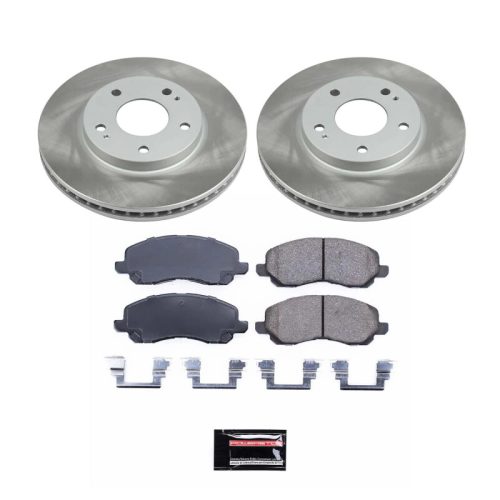 2001-2004 Mitsubishi Galant & Eclipse Front Semi-Coated Rotor Brake Assembly - Heavy-Duty Replacement for Fleet and Commercial Vehicles