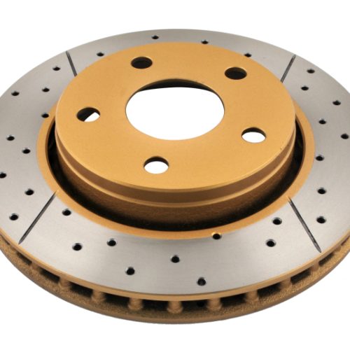DBA Street Series X Gold Front Drilled and Slotted Rotor for Jeep Wrangler 2011-13 - Premium Replacement - Image 2