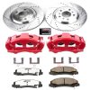 2006-2011 Buick Lucerne Front Heavy-Duty Drilled and Slotted Brake Rotor and Carbon-Fiber Ceramic Brake Pad Assembly - Premium Replacement