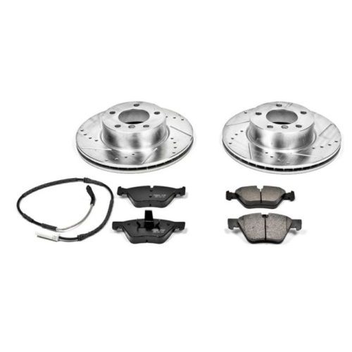2006-2007 BMW 325xi Front Brake Upgrade Kit with Drilled & Slotted Rotors and Carbon-Fiber Ceramic Pads - Heavy Duty Performance Replacement