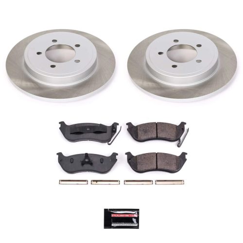 2006-2008 Ford Explorer & Mercury Mountaineer Rear Heavy-Duty Semi-Coated Rotor Brake Assembly - Premium Replacement