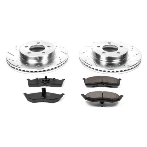 1998-2004 Chrysler Concorde Front Z23 Evolution Sport Brake Kit - Premium Heavy-Duty Brake Upgrade with Drilled & Slotted Rotors and Carbon-Fiber Ceramic Pads