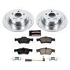2004-2016 Mercedes-Benz E250 Rear Z23 Evolution Sport Brake Kit with Drilled & Slotted Rotors - Premium Replacement
