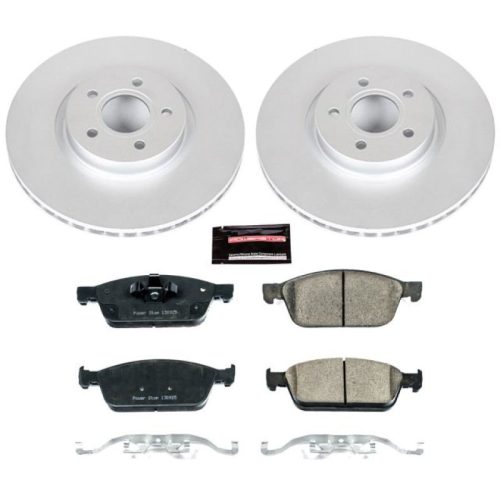 2013-2015 Ford Escape & 2015 Ford Transit Connect Z23 Evolution Sport Coated Brake Rotor & Ceramic Pad Assembly - Heavy-Duty Replacement