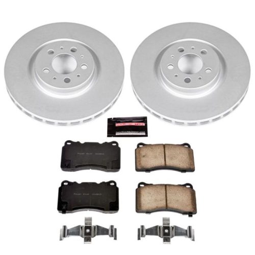 2004-2007 Volvo S60 Front Z23 Evolution Sport Coated Brake Rotor and Carbon-Fiber Ceramic Brake Pad Assembly - Premium Replacement