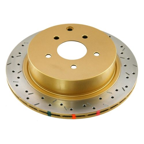 DBA 4000 Series XS Rotor for Nissan Murano and Infiniti FX Rear Cross Drilled and Slotted - Premium Replacement - Image 3