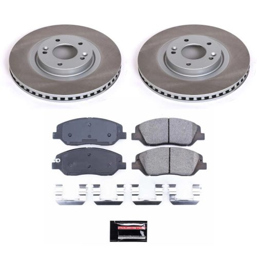 2017-2019 Hyundai Santa Fe XL Heavy Duty Brake Rotor and Ceramic Pad Assembly - Premium Replacement