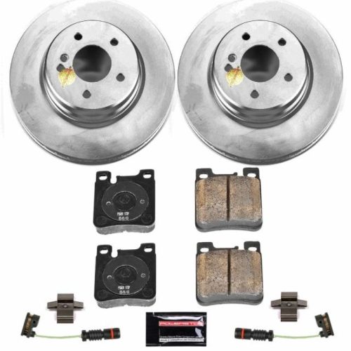 2001-2002 Mercedes-Benz E430 Rear Z23 Evolution Sport Coated Brake Rotor and Carbon-Fiber Ceramic Pad Kit - Premium Replacement
