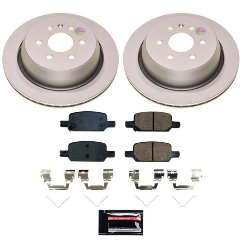 2021-2022 Chevrolet Colorado GMC Canyon Rear Z17 Geomet Coated Brake Rotor and Ceramic Brake Pad Assembly - Premium Replacement