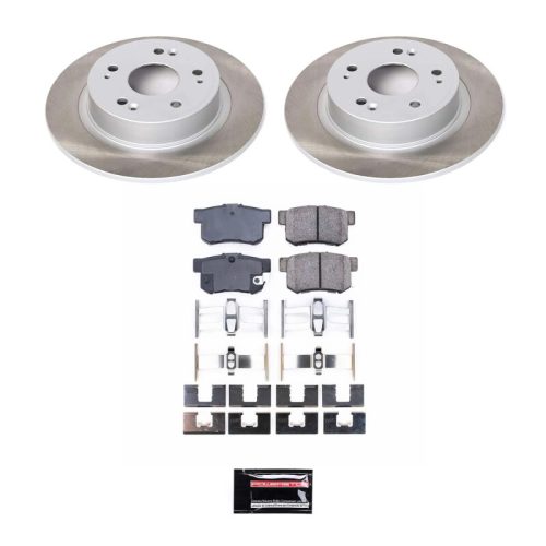 2016-2022 Acura ILX & 2005-2007 Honda Accord Rear Semi-Coated Rotor Brake Kit - Premium Replacement