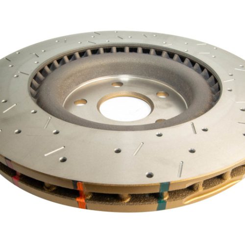 DBA 4000 Series XS Gold Drilled and Slotted Front Rotor for Jeep Grand Cherokee and Dodge Durango (2015-20) - Premium Replacement