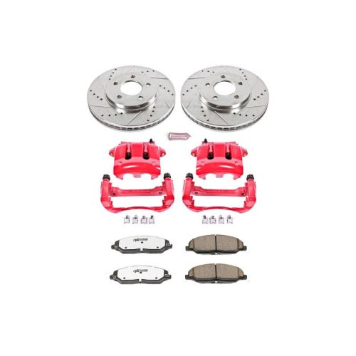 2005-2010 Ford Mustang Front Z26 Street Warrior Brake Upgrade Kit with Powder Coated Calipers - Premium Replacement