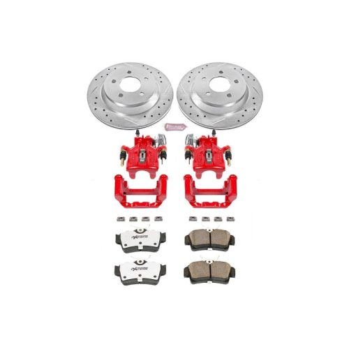 1997-2004 Ford Mustang Rear Z26 Street Warrior Brake Upgrade Kit with Drilled & Slotted Rotors - Heavy-Duty Performance Replacement