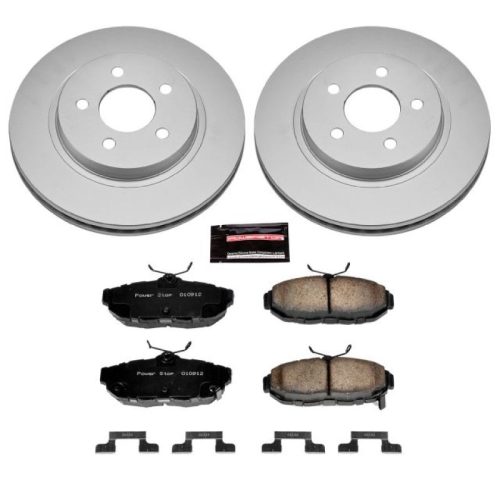 2011-2014 Ford Mustang Rear PowerStop Z17 Evolution Geomet Coated Brake Rotor and Ceramic Pad Assembly - Premium Replacement