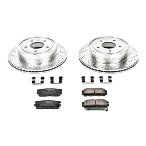 2007-2010 Chevrolet Equinox & Saturn Vue Heavy-Duty Drilled & Slotted Brake Rotor and Carbon-Fiber Ceramic Brake Pad Assembly - Premium Replacement
