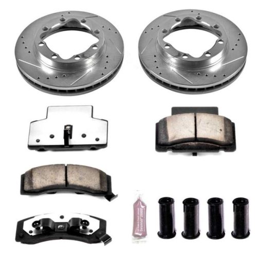 1994-1997 GMC K3500 Front Z36 Truck & Tow Brake Upgrade Kit - Heavy-Duty Drilled & Slotted Rotors with Carbon-Fiber Ceramic Brake Pads - Premium Replacement