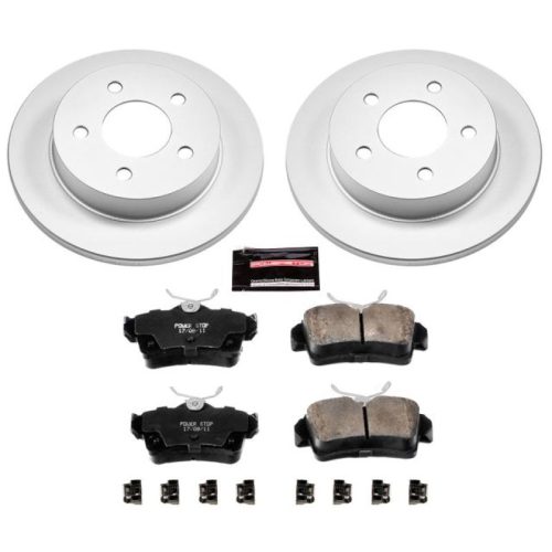 2000-2004 Ford Mustang Rear Z17 Evolution Geomet Coated Brake Rotor and Ceramic Pad Assembly - Premium Replacement