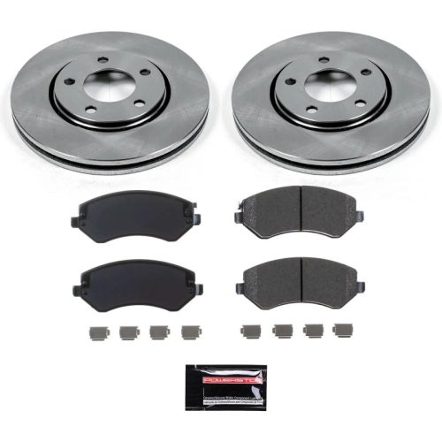 2001-2003 Chrysler Voyager & Town & Country Front Semi-Coated Rotor Brake Assembly - Premium Replacement