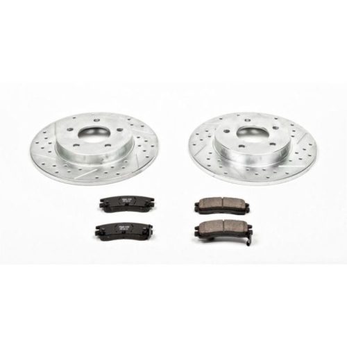 1992-1994 Cadillac Eldorado & Seville Rear Z23 Evolution Sport Brake Upgrade Kit with Drilled & Slotted Rotors - Premium Replacement