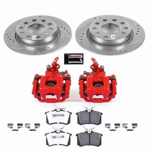 2013-2019 Volkswagen Beetle Rear Z26 Street Warrior Brake Upgrade Kit with Drilled & Slotted Rotors - Premium Replacement