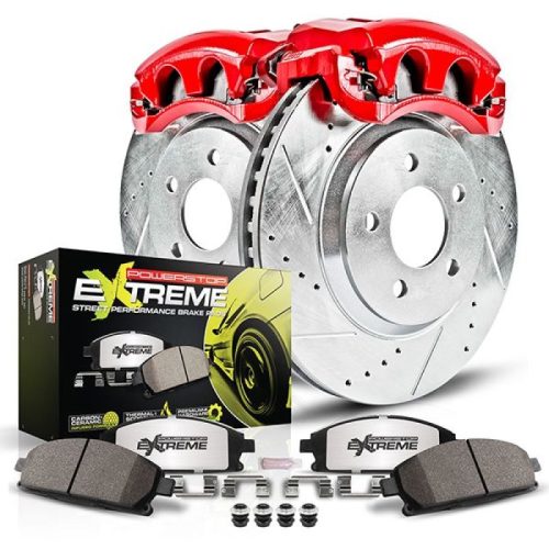 2010-2012 BMW 750Li, 750i & Alpina B7L xDrive Rear Z26 Street Warrior Brake Upgrade Kit - Premium Heavy-Duty Performance with Drilled & Slotted Rotors and Carbon-Fiber Ceramic Pads
