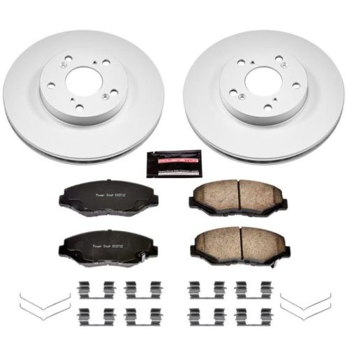 2013-2016 Honda Civic & 2005-2015 Acura ILX Front Z17 Evolution Geomet Coated Brake Rotor and Ceramic Pad Assembly - Premium Replacement