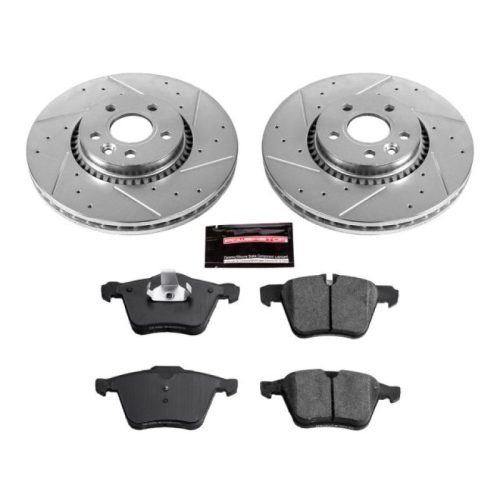 2011-2014 Volvo S60 Front Brake Rotor and Carbon-Fiber Ceramic Brake Pad Assembly - Heavy-Duty Performance Replacement
