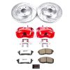 2012-2019 Nissan Sentra & Juke Front Brake Upgrade Kit with Drilled & Slotted Rotors and Powder Coated Calipers - Heavy-Duty Performance Replacement