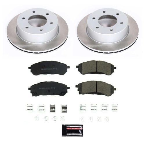 2019-2022 Ford Ranger Rear Heavy-Duty Semi-Coated Rotor Brake Assembly - Premium Replacement