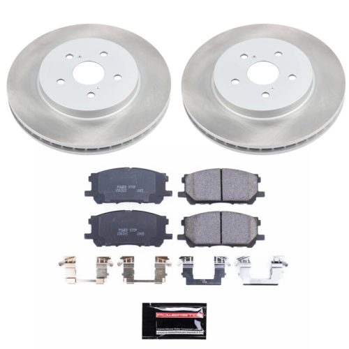 2004-2009 Lexus RX330, RX350 & 2006 Toyota Highlander Front Semi-Coated Rotor Brake Assembly - Premium Replacement