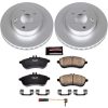 2011-2012 Mercedes-Benz C300 Front Brake Rotor and Pad Assembly - Heavy-Duty Performance with Coated Rotors and Ceramic Pads - Premium Replacement