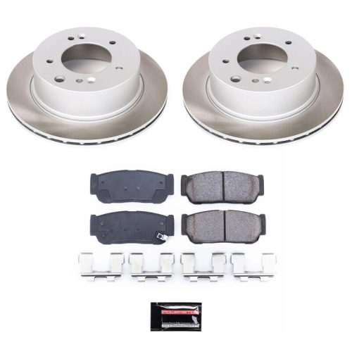 2003-2006 Kia Sorento Rear Heavy-Duty Semi-Coated Rotor Brake Assembly - Premium Replacement