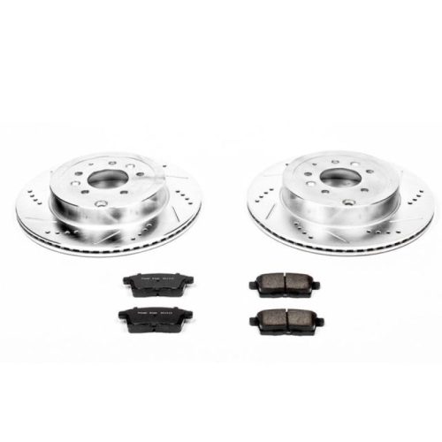 2007-2010 Mazda CX-9 Rear Z23 Evolution Sport Brake Upgrade Kit - Premium Heavy-Duty Brake Rotors and Carbon-Fiber Ceramic Brake Pads