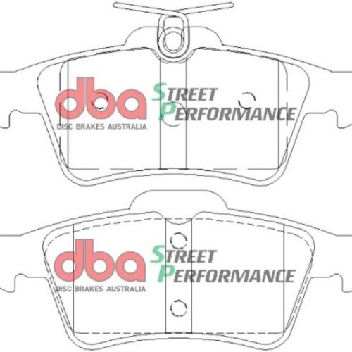 DBA Street Series Brake Pads Rear Fitment for Chevrolet Cobalt '08-'10, Mazda 3 '10, Mazda 5 '10, Jaguar XF '10, Jaguar XK '10, Volvo C30 '11, Volvo C70 '11 - Premium Replacement