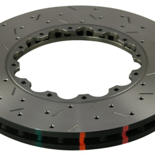 DBA 5000 Series Replacement Rotor Rings for Subaru Impreza 2004-2014 Front Cross Drilled and Slotted Brake Rotor Discs - Premium Replacement