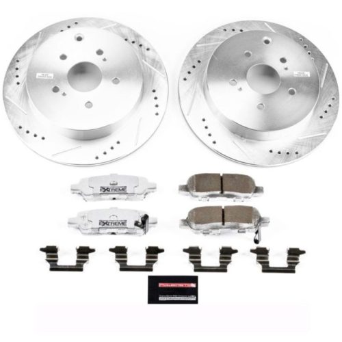 2009-2011 Suzuki Grand Vitara Rear Z26 Street Warrior Brake Upgrade Kit - Premium Heavy-Duty Drilled & Slotted Rotors with Carbon-Fiber Ceramic Pads