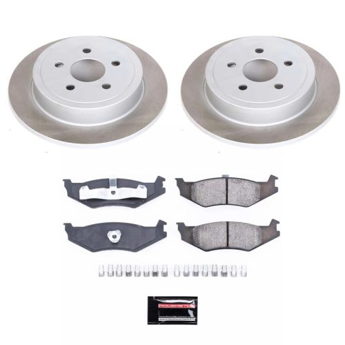 2001-2004 Dodge Neon, 1996-2004 Dodge & Plymouth Neon Rear Heavy-Duty Semi-Coated Rotor Brake Assembly - Premium Replacement