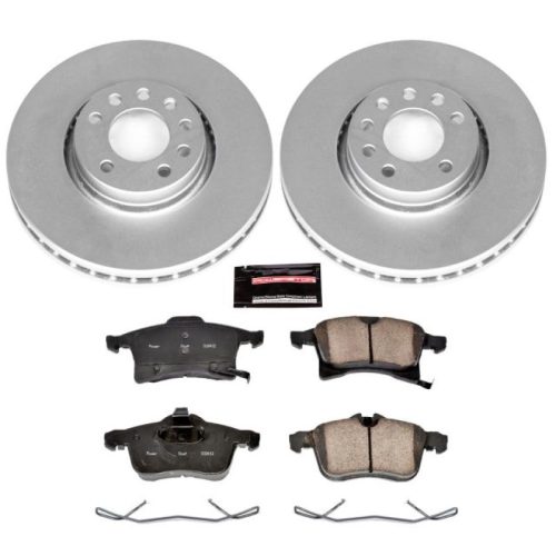 2008 Saturn Astra Front Brake Rotor and Pad Assembly - Heavy-Duty Drilled and Slotted Performance Upgrade - Premium Replacement