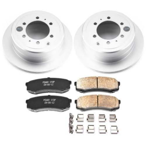 1993-1997 Toyota Land Cruiser & Lexus LX450 Rear Z17 Evolution Geomet Coated Brake Rotor and Pad Assembly - Premium Replacement