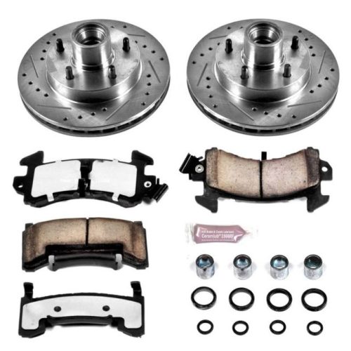 1981-1982 Pontiac LeMans & Grand Prix Heavy-Duty Truck & Tow Brake Upgrade Kit with Drilled & Slotted Rotors - Premium Replacement