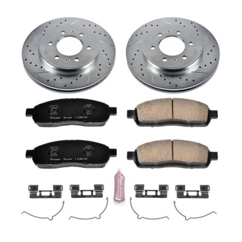 2009 Ford F-150 Front Z23 Evolution Sport Brake Upgrade Kit - Premium Heavy-Duty Performance with Drilled & Slotted Rotors and Carbon-Fiber Ceramic Pads
